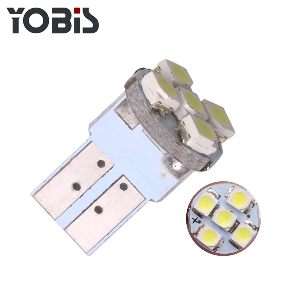 10 шт. T10 W5W 4SMD автомобильный клиновидный Белый светодиодный 12В Canbus без ошибок