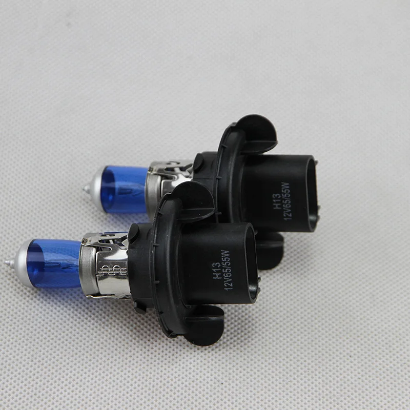 2X H13 9008 12V 55W супер яркий белый галогенный головной светильник, лампы для авто