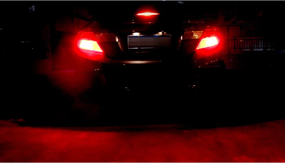 

ANGRONG 2x Red 1156 BA15s P21W 382 Car LED Light 15 SMD 2835 LED Bulb Brake Stop Light DRL Lamp