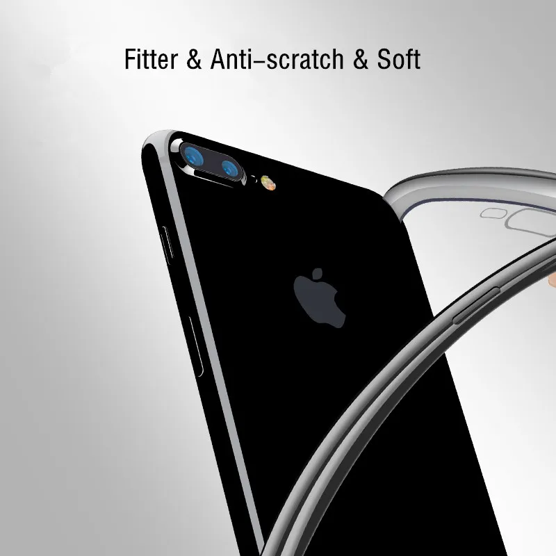 Ультратонкий чехол для телефона iPhone 8 Plus тонкий силиконовый мягкий из ТПУ 7 6 6s X XR XS