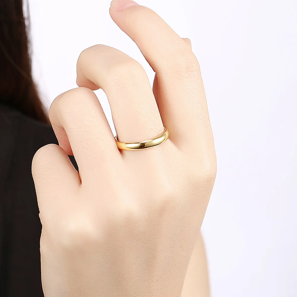 Новый дизайн 4 мм серебристого цвета золотого дропшиппинг кольца из нержавеющей