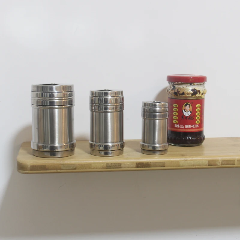 Вращающийся солевой шейкер из нержавеющей стали кухонный органайзер баночки для