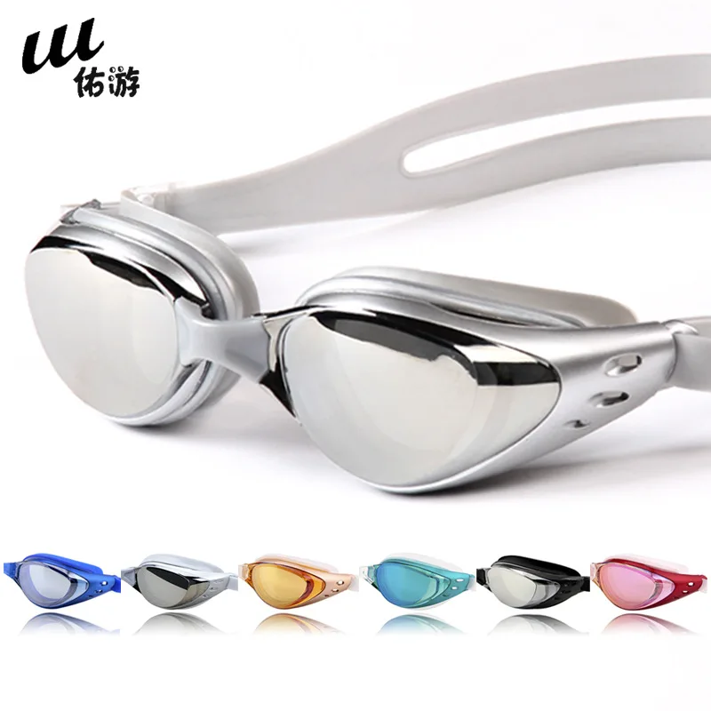 Youyou PC Плакированные очки для плавания с большой оправой бассейна разноцветные