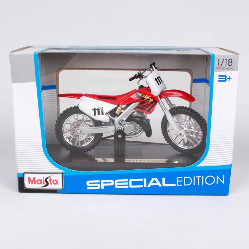 Маисто 1:18 Honda CR250R красный мотоцикл литье под давлением сиденья и спицы модель