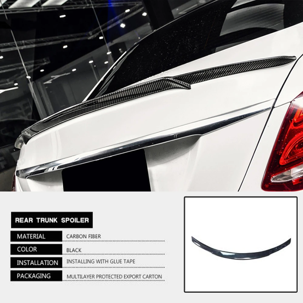Задний спойлер багажника из углеродного волокна крыло для Mercedes Benz W205 C180 C200 C250 C260