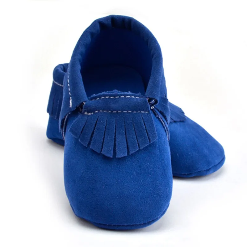 Pattern 1 Color 7 Bebes/мокасины из искусственной замши для новорожденных мальчиков и девочек; Мягкие Мокасины; обувь для первых шагов с бахромой на мягкой нескользящей подошве; обувь для малышей - Цвет: Pattern 1 Color 7
