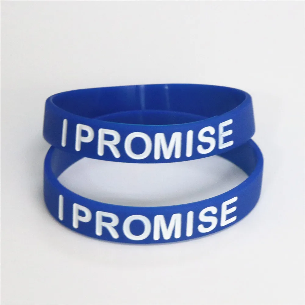 1 шт. синий я обещаю баскетбол спортивный силиконовый наручный браслет