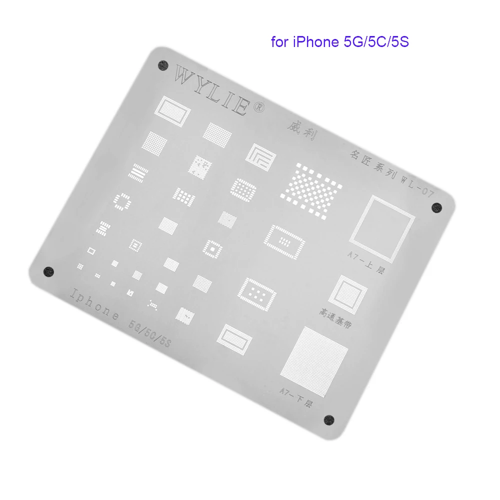 WYLIE Серебряный трафарет универсальная перепайка чипов для iPhone 5 6 7 8 X XS MAX XR IC