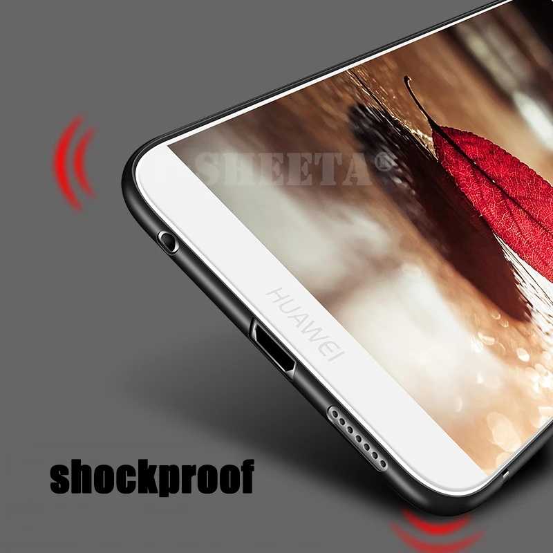 Противоударный чехол для Huawei Y5 Y6 Y7 Prime 2018 Защитный Мягкий ТПУ силиконовый матовый