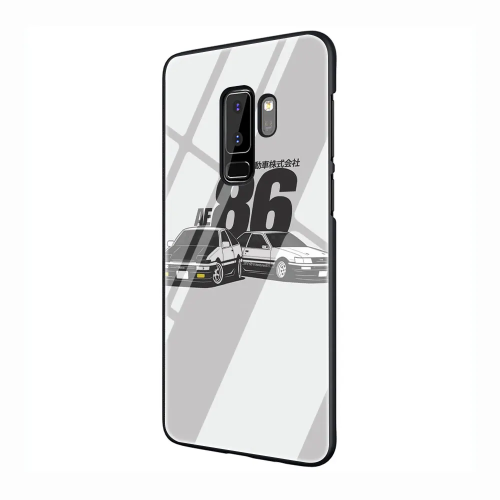 G1 INITIAL D AE86 закаленное Стекло чехол для телефона чехол для Galaxy S7 край S8 9 10 Plus, Note 8, 9, 10, A10 20 30 40 50 60 70 - Цвет: G1