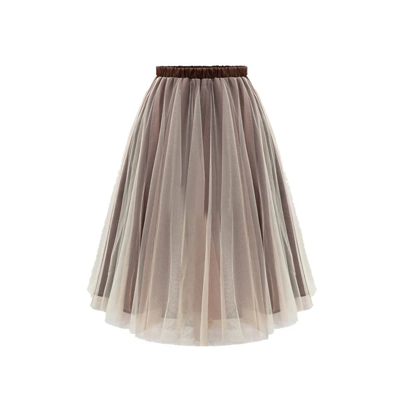 

Женская Повседневная пляжная юбка, сетчатая плиссированная юбка с оборкой груди в богемном стиле, весна-лето 2016