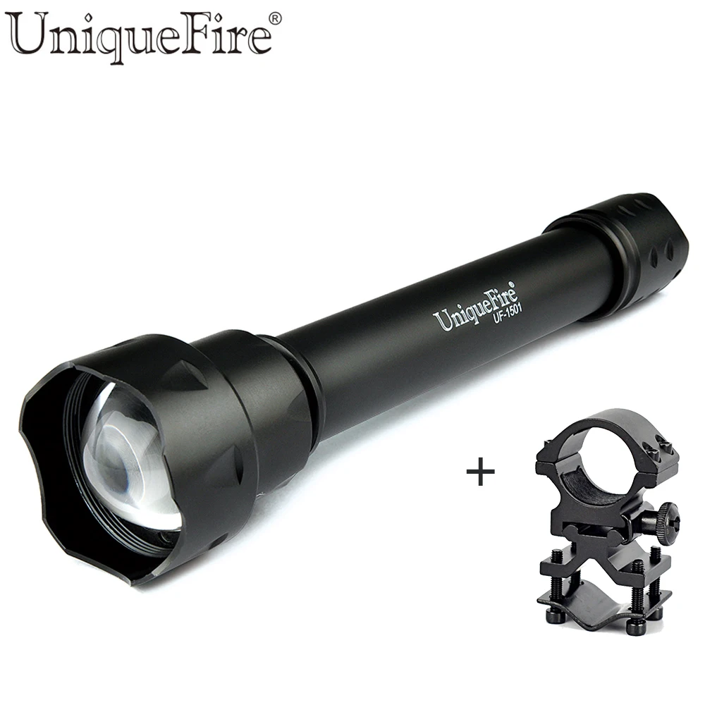 

Портативный фонарик UniqueFire 1501 XPE 250 люмен, перезаряжаемый светодиодный фонарик с 3 режимами масштабирования, лампа + крепление для прицела