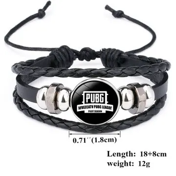 

Jeu PUBG Bracelet Hand-woven men bracelet En Acier Inoxydable Bracelet Cosplay Costumes Accessoires snap button jewelry cosplay