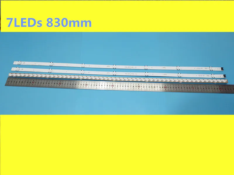 New1set = 3 шт. 7 светодиодный s 830 мм фонарь для LG TV 43UJ634V 43LJ61_FHD_L LC43490059A LC43490058A Innotek 17Y 43inch_A