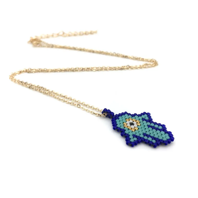 Женское Ожерелье с кулоном сглаза бусинами Миюки | Украшения и аксессуары