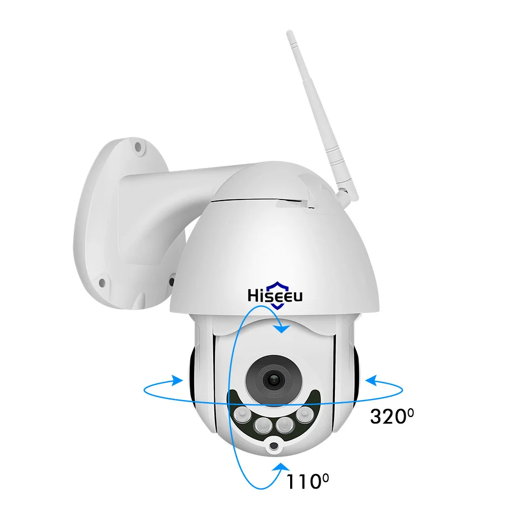 Hiseeu Wirless PTZ IP камера, скоростная купольная, Wifi, для улицы, 1080 P, двухстороннее аудио, CCTV, безопасность, видео сеть, камера наблюдения P2P