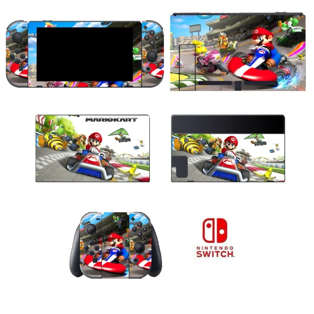 Супер MARI0 картинг Виниловая наклейка для кожи Защитная Для Nintendo переключатель