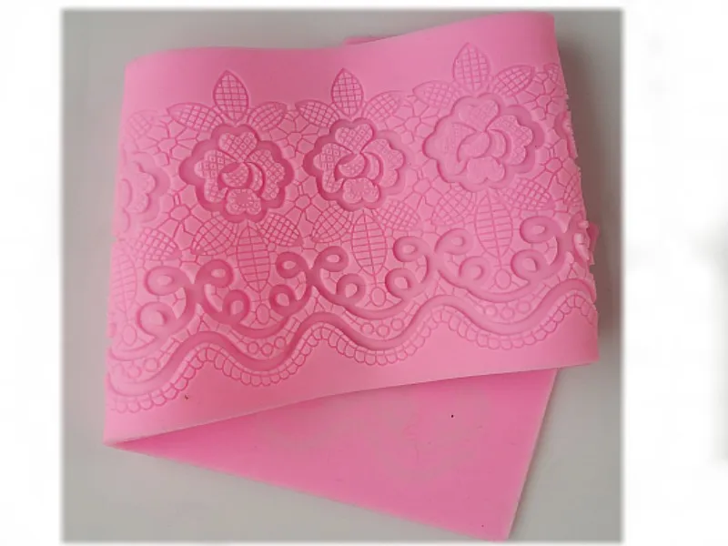 Силиконовая кружевная форма большого размера украшение для торта из помадки 3D