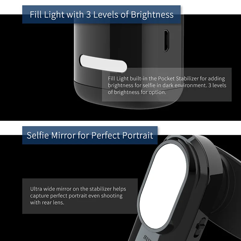 SIRUI Карманный смартфон Gimbal Bluetooth стабилизатор с зеркалом для iPhone samsung Xiaomi 5.5in