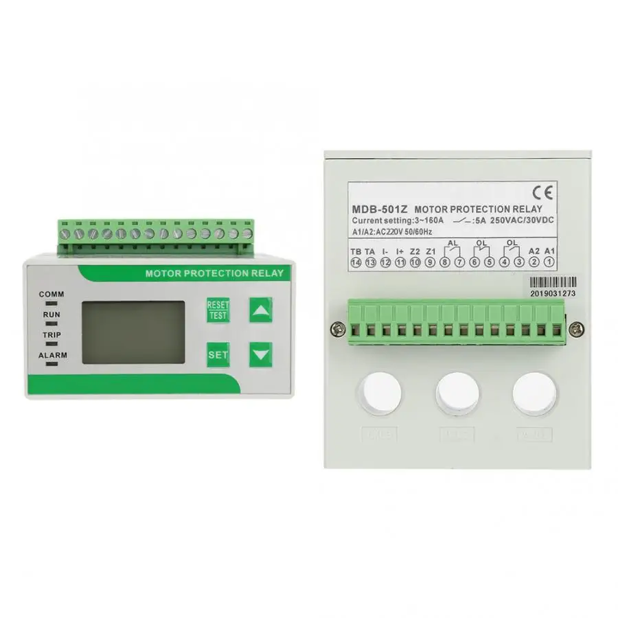 MDB-501Z 220/380 V AC Цифровой Электродвигатель протектор 3-160A Потеря фазы перегрузки протектор с дисплеем высокого качества