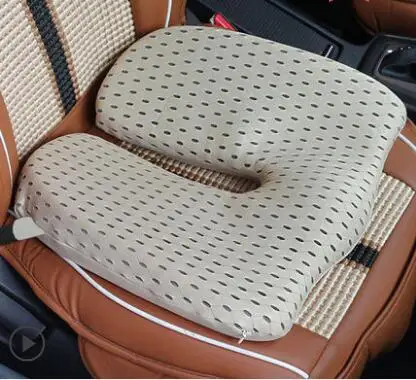 Only Cushion Высокое качество, набор Автомобильных Подушек из пены с эффектом памяти, набор для поясницы и шеи, Подушка для спины, подушка для сиденья, для вождения, офиса, дома - Цвет: Only Cushion