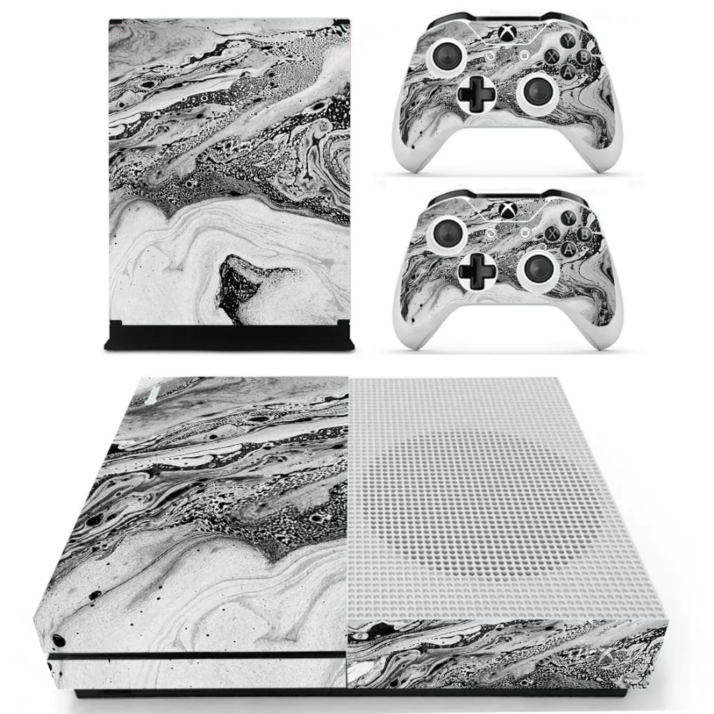 Наклейки в полоску Vinly Skin для XBOX One S консоли с двумя беспроводными контроллерами |