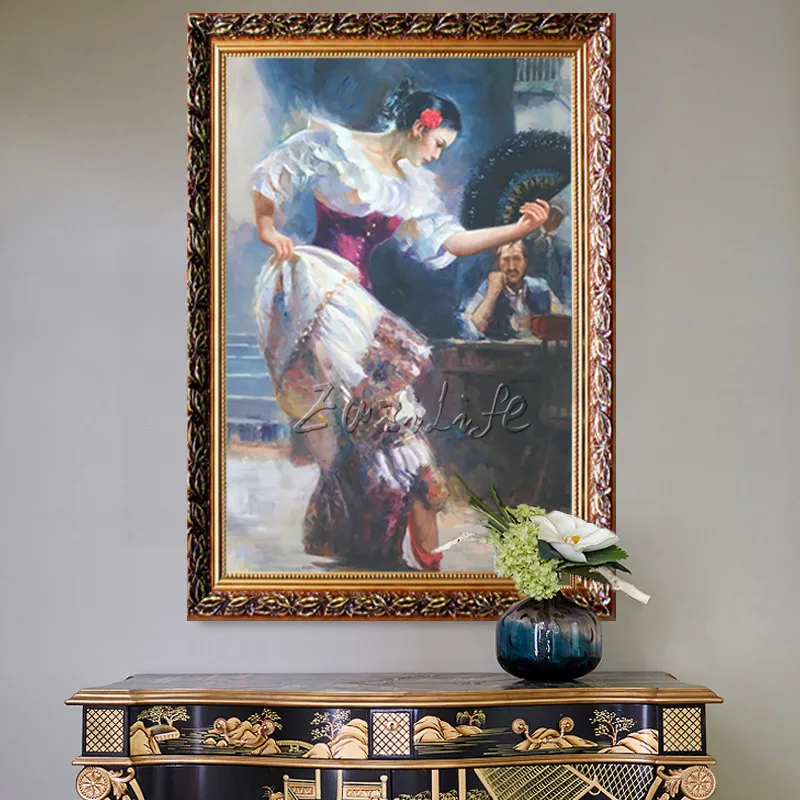 Испанский танцор фламенко Живопись Холст Картина маслом caudros decoracion настенные