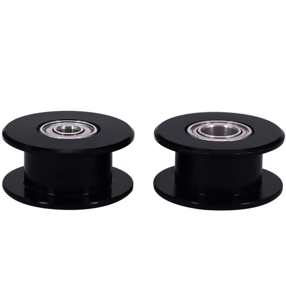 

2GT 20 Tooth Without Tooth Inner Hole 3/5mm Synchronous Wheel H Type Pulley Idler Band Width 6MM Black