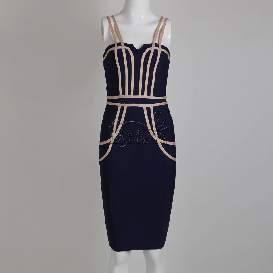 2017 летнее Новое Полосатое женское бандаж знаменитости для вечеринок платье