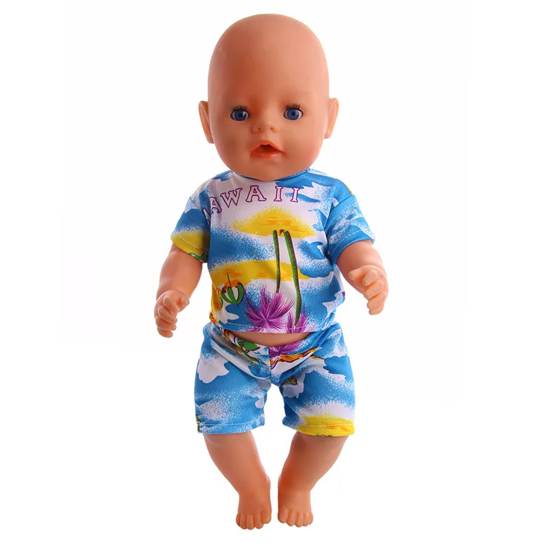 

Summer suit Doll Clothes Wear fit 18 inch ,4 3cm zaps,Children best holiday Gift