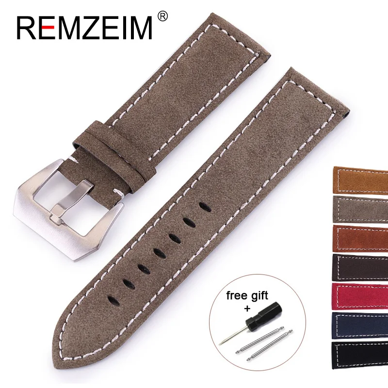 Ремешок для часов из матовой кожи ручной работы мужчин и женщин 18 мм 20 22 24