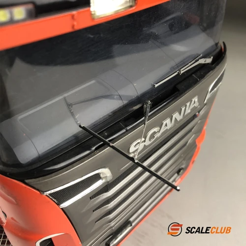 Scaleclub имитация металла Дворники для 1:14 скалолазания и 1:10 дрейфующих грузовиков Sca модель Tiangong трейлер - Цвет: Scania special wiper