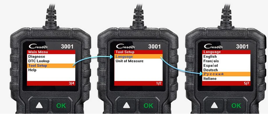LAUNCH X431 CR3001 полный OBD2 Автосканер считыватель кодов Odb2 OBD 2 Автомобильный сканер диагностический инструмент Многоязычный Creader PK AD310