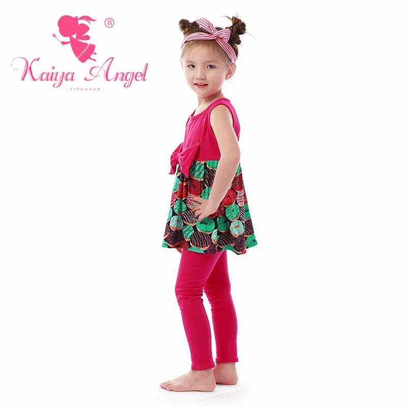 Kaiya Angel/детская одежда для малышей цветные пончики цвет розовый красный хлопковая