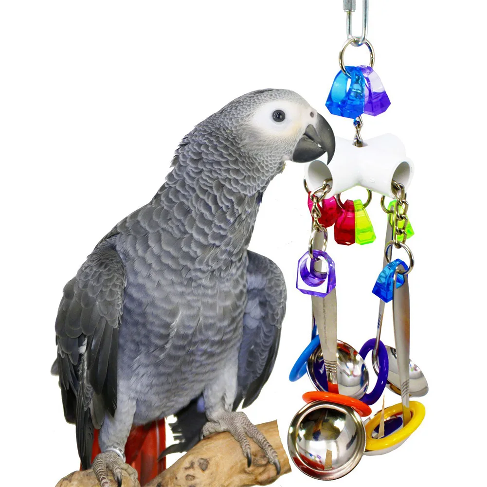 Колокольчик Cockatoo подвесной интерактивный питомец поставки Cockatiel жевательный