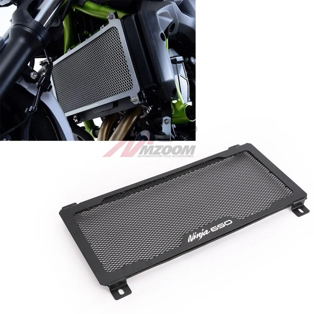 BLACK Motorcycle Radiator Guard Grille Oil Cooler Cover Bike Racing For KAWASAKI Z650 NINJA650 NINJA 650 2017 2018 | Автомобили и