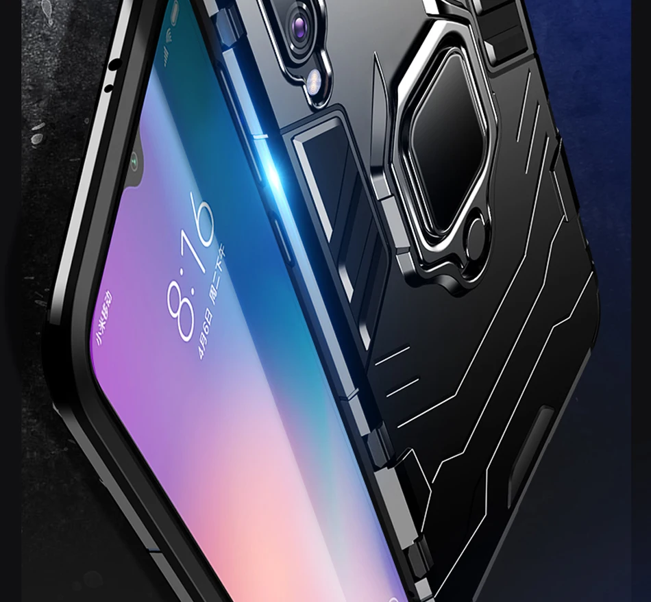 ITEUU противоударный чехол с кольцом на палец для Xiaomi 9 9 SE чехол s Противоударная задняя крышка для Xiaomi 9 9SE