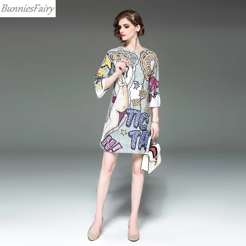 Новинка 2019 года от BunniesFairy летнее женское винтажное мини-платье трапециевидной