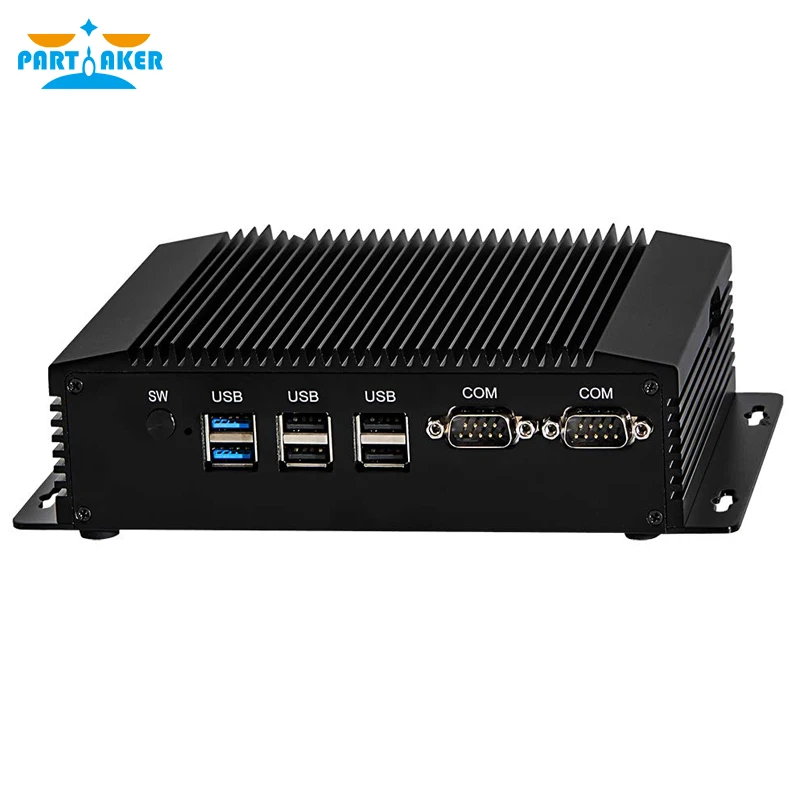 I25 безвентиляторные Промышленные ПК мини компьютеры IPC Windows 10 Pro Linux Ubuntu Intel J1900 2 Lan