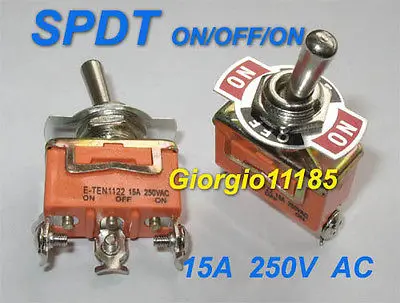 

20pcs SPDT ON/OFF/ON Industrial Toggle Switches 1122 Single Pole Double Throw
