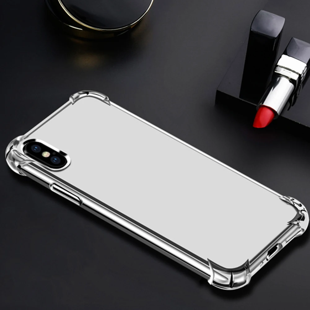 1 шт. Ударопрочный силиконовый мягкий ТПУ прозрачный чехол для телефона чехлы iPhone