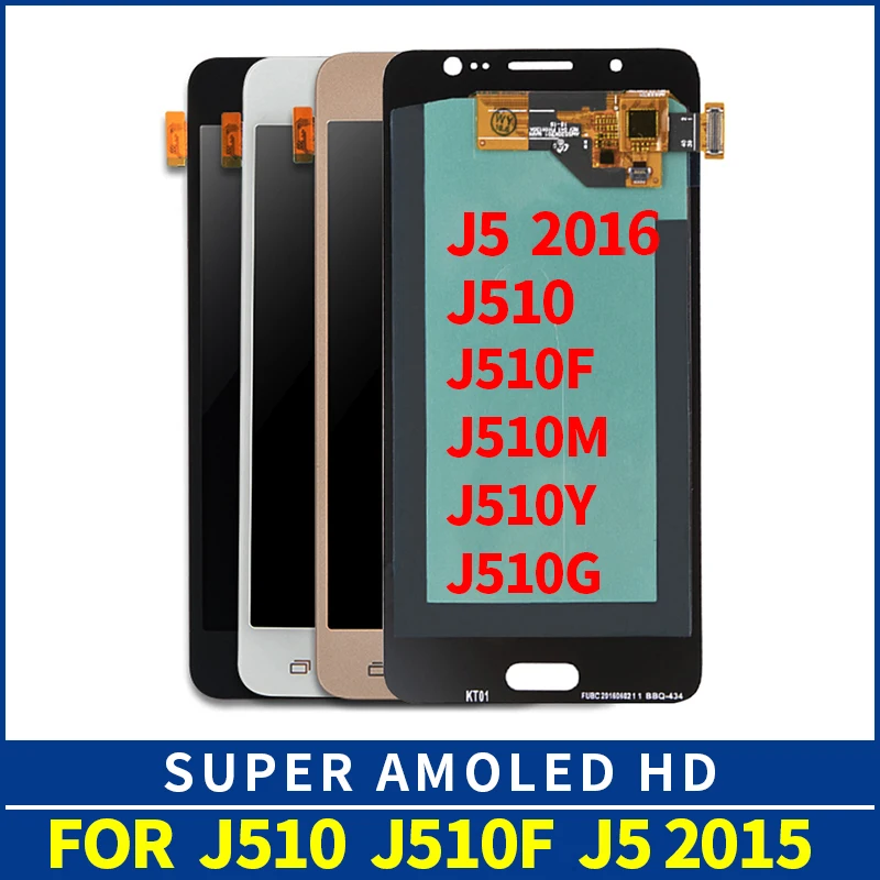AMOLED LCD для SAMSUNG Galaxy J5 2016 дисплей J510 J510FN J510M SM-J510F ЖК-кодирующий преобразователь