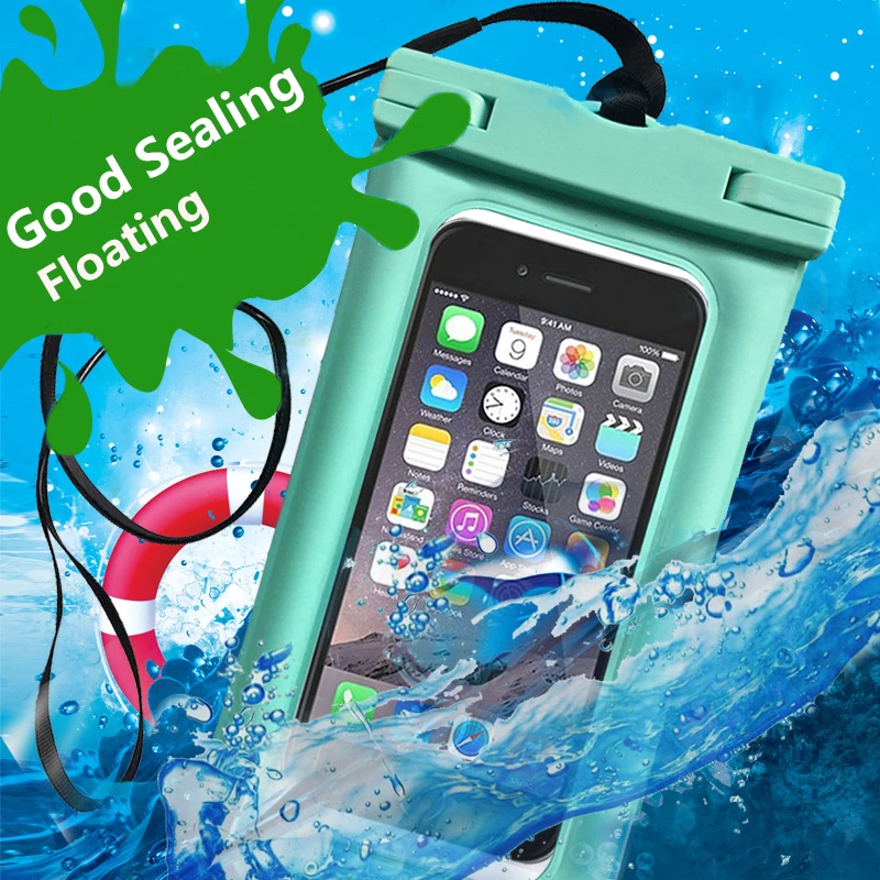 

Floating Waterproof Bag Pouch Universal 6.5 inch Mobile Phone Bag Swimming Case Take photo Under water for iphone Samsung Huawei