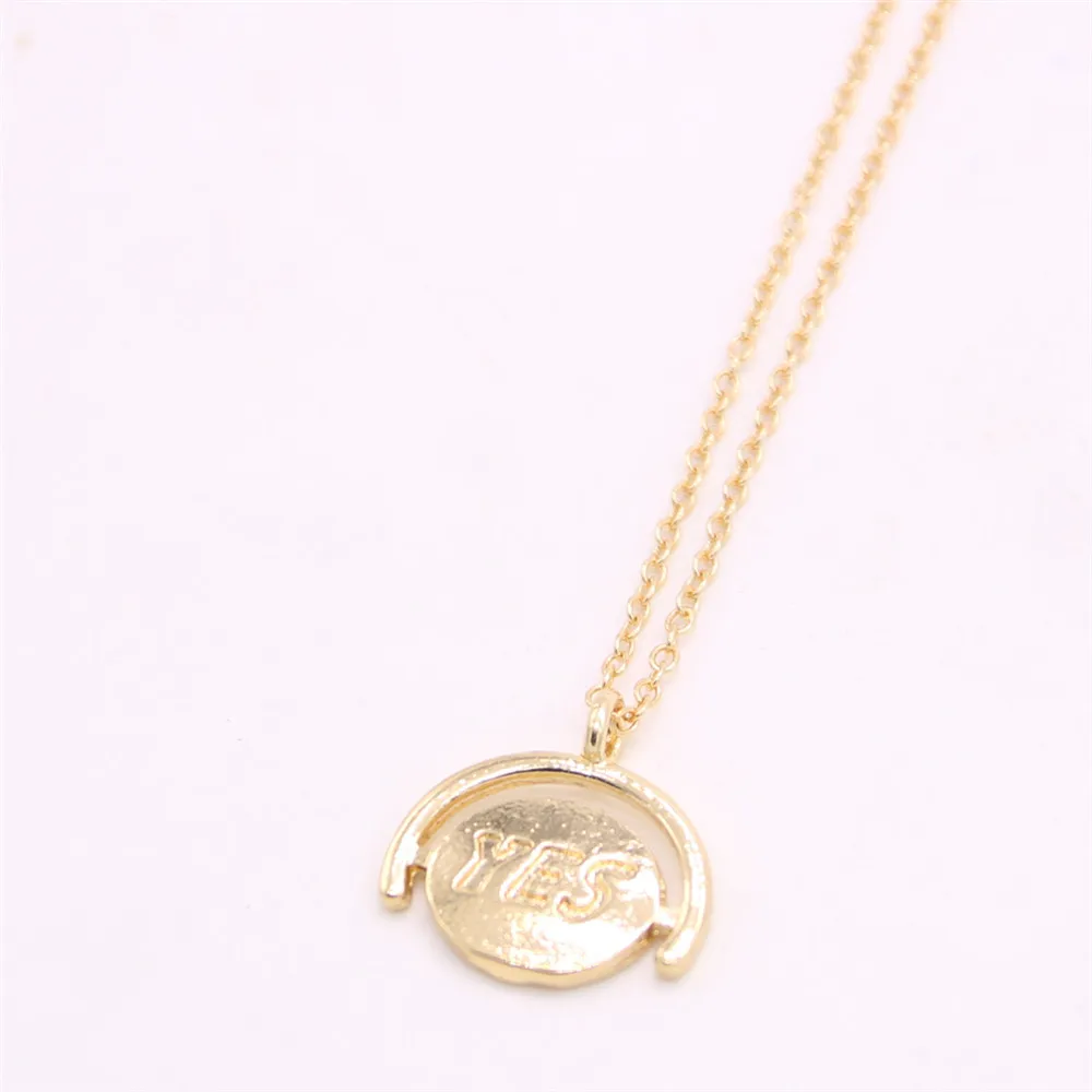 Цепочка с подвеской в виде буквы да и нет ожерелье предназначенное для женщин |