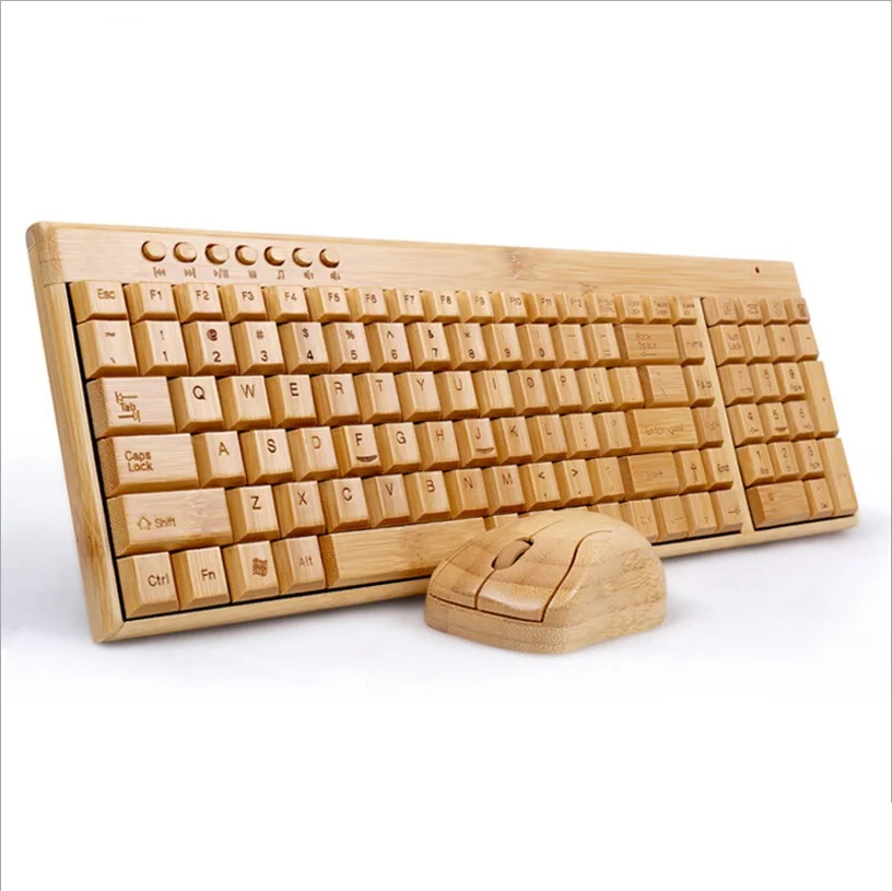 Творческий Бамбук беспроводная клавиатура мышь Комбо Стандарт | Компьютеры и