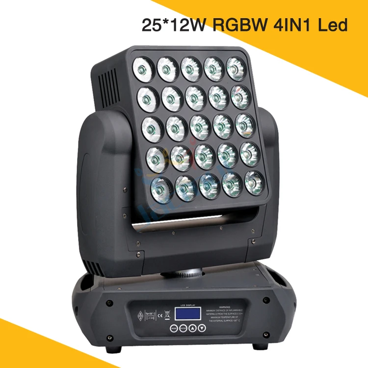 Оптовая продажа диско пиксель 25*12 Вт RGBW светодиодная матрица движущийся головной