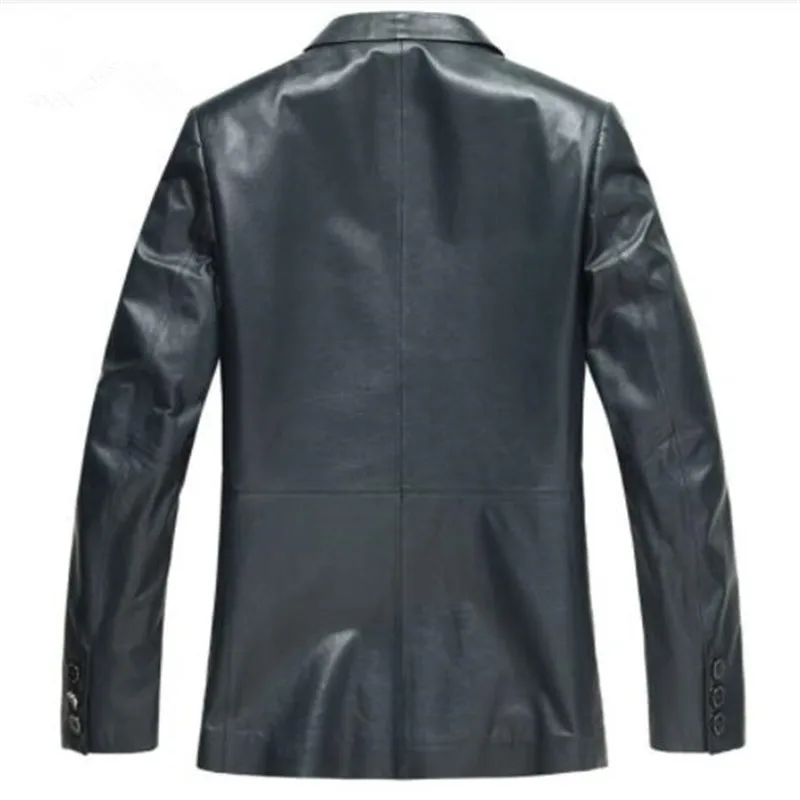 Male leather Jacket Fashion Suit clothing Dusen Klein Brand genuine sheepskin Business male jacket black/Blue 13J1310 | Мужская одежда