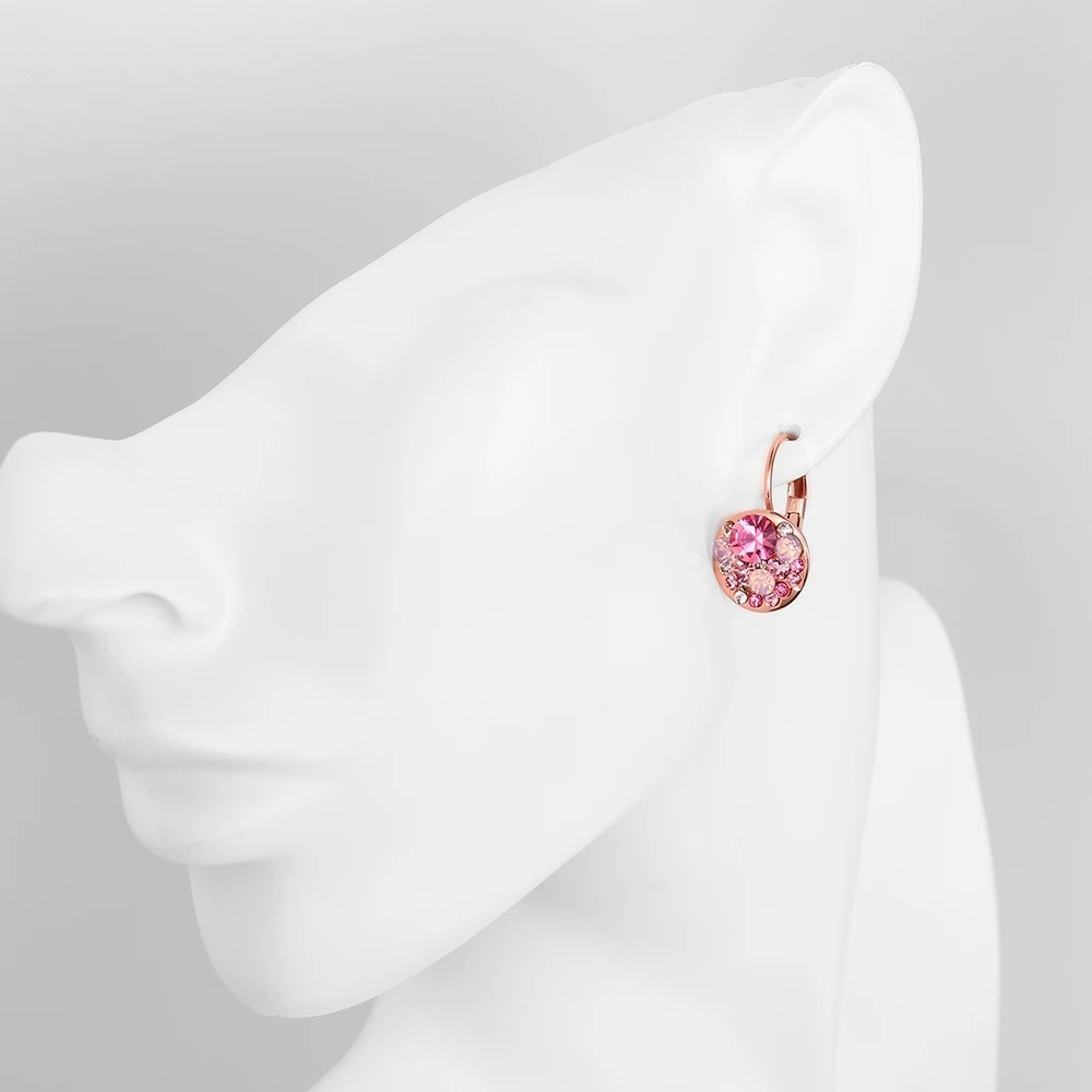 LEKANI кристаллами Swarovski, серьги-капли в форме сердца с австрийскими элементами, подарок для женщин на День Матери