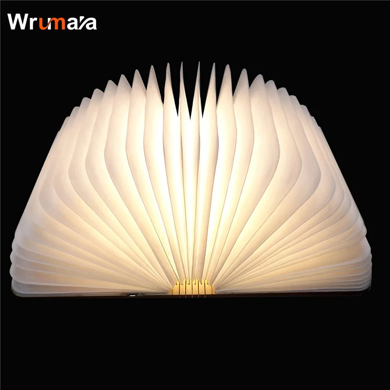 Wrumava 3D светодиодный ночник складной книжный светильник USB порт перезаряжаемый