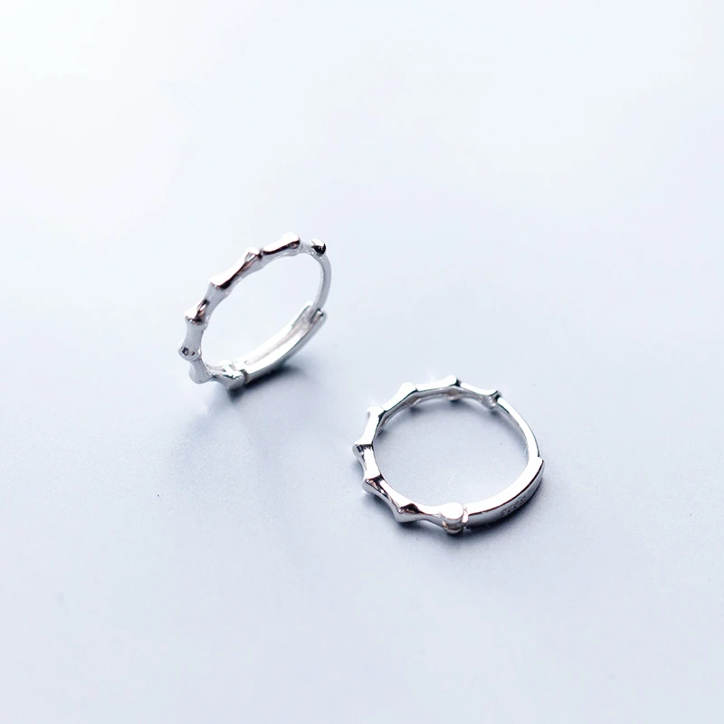 

Минималистичные серьги в форме бамбука из стерлингового серебра 925 пробы, кольца для женщин и девушек, Новое поступление, модная серебряная ...